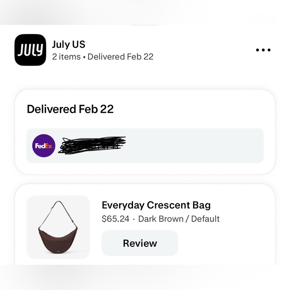 JULY Dark Brown Crescent Bag